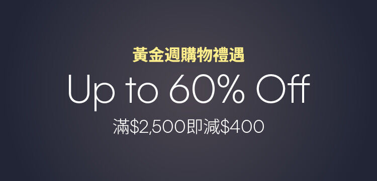 Calvin Klein Golden Week Up to 60% Off